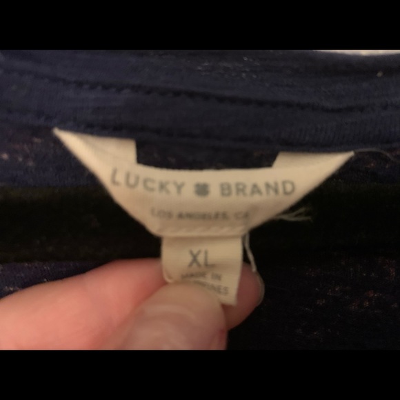 Lucky Brand Geometric Blue & Red Top - Picture 6 of 6